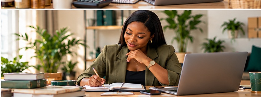 Entrepreneur using a clear and organised customer system